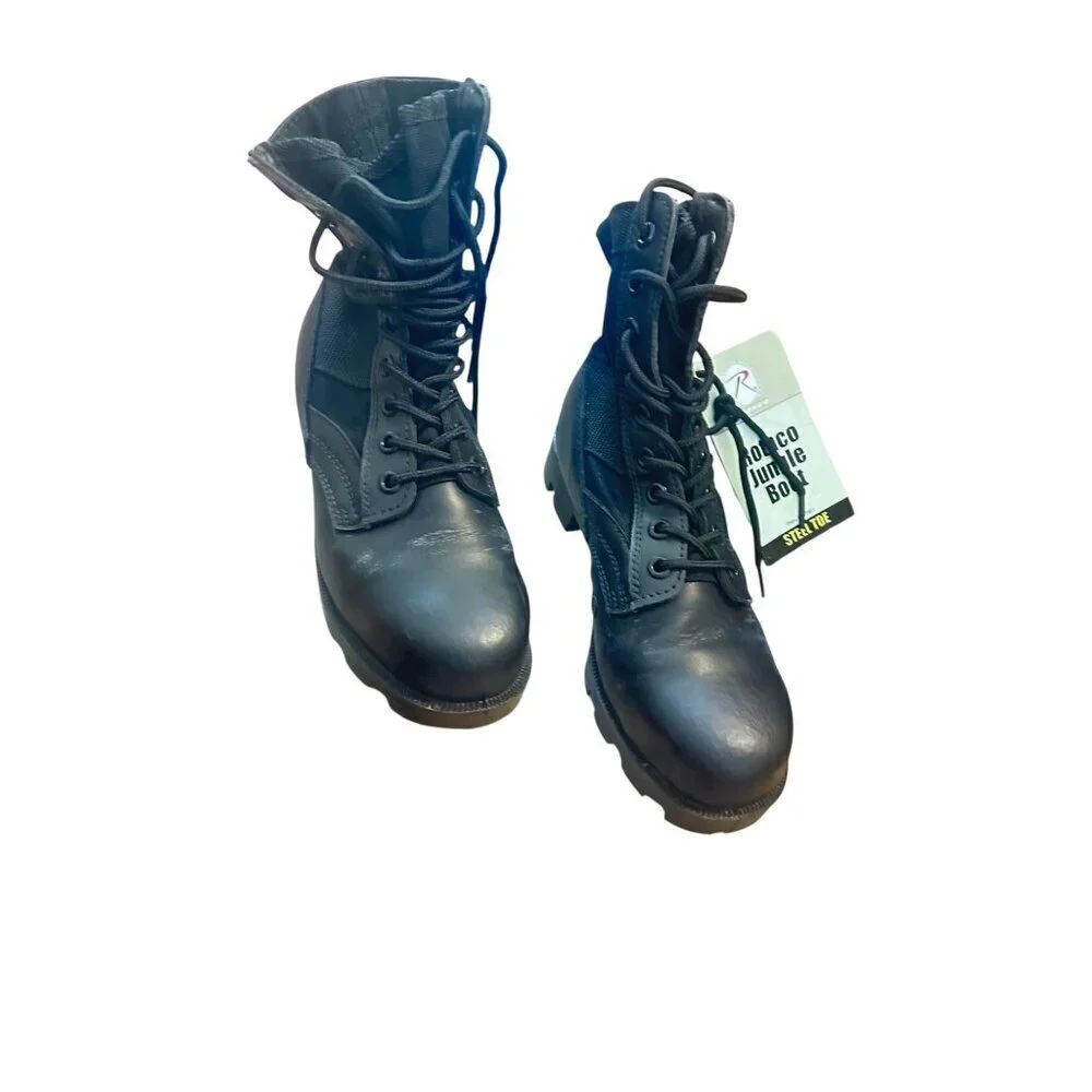 Rothco G.I. Type Black Steel Toe Jungle Boot, 6